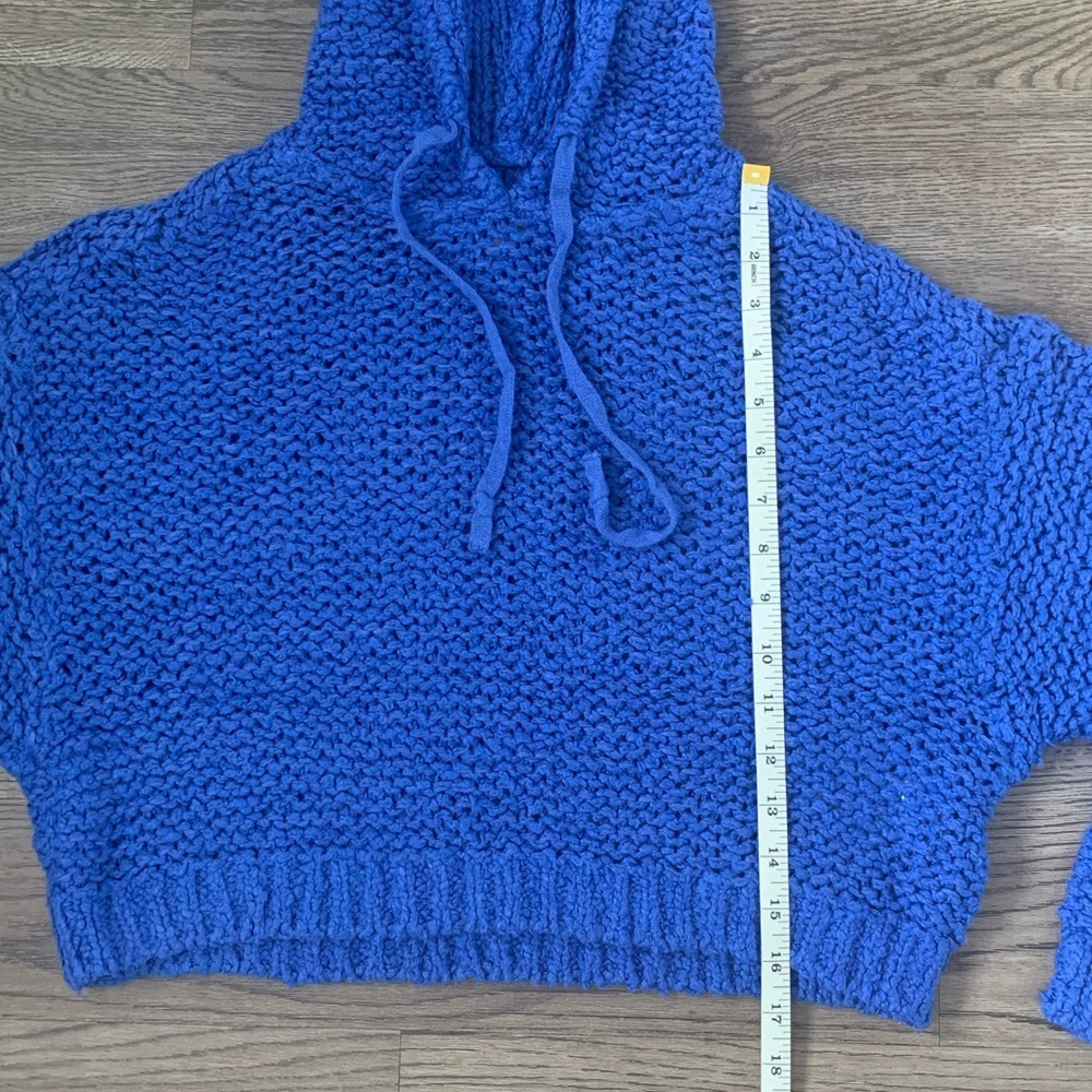 Anthropologie Pilcro Sailcloth Hooded Sweater Size XXS (Oversized) - Blue - NWOT - Picture 9 of 12
